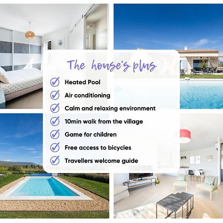 Villa Piscine Chauffée Saint-Saturnin-lès-Apt Extérieur photo